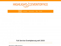 highlight-eventoffice.eu Webseite Vorschau