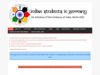 indianstudentsgermany.org Webseite Vorschau