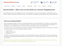 bandschleifertest.org Webseite Vorschau