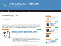 handstaubsauger-testbericht.de Webseite Vorschau