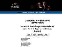 zaubershows.at Webseite Vorschau