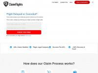 claimflights.com Webseite Vorschau