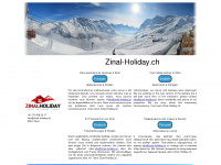 zinalholiday.ch Webseite Vorschau