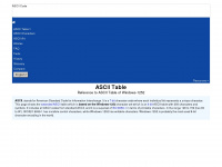 ascii-code.com Webseite Vorschau