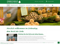 zirbenshop.at Webseite Vorschau