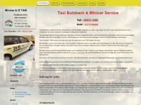 taxibutzbach.de Webseite Vorschau