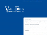 valuefocus.ch Webseite Vorschau