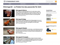 stimmgeraet.info Webseite Vorschau