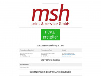 msh-print.de Webseite Vorschau