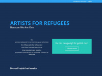artistsforrefugees.de Webseite Vorschau