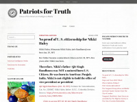 patriots4truth.org Webseite Vorschau