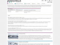strickmaschine.ch Webseite Vorschau