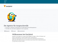 earlybird.at Webseite Vorschau