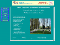 minigolf-sulzfeld.de Webseite Vorschau