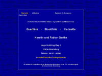 musikschule-garthe.de Webseite Vorschau