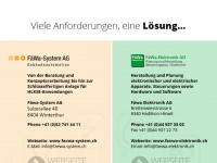faewa.ch Webseite Vorschau