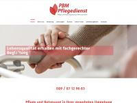 pbm-pflegedienst.de Webseite Vorschau
