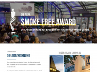 smoke-free-award.at Webseite Vorschau