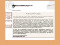 farbvarianten-lexikon.de Webseite Vorschau
