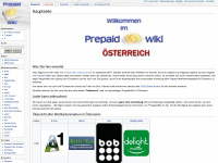 prepaid-wiki.at Webseite Vorschau