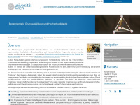 teaching-physics.univie.ac.at Webseite Vorschau