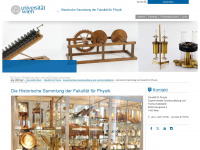 history-physics.univie.ac.at Webseite Vorschau