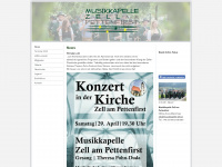 musikkapelle-zell.at Webseite Vorschau