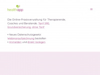 healthapp.ch Webseite Vorschau