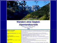 wandernohnegepaeck-alpenlandtouristik.de Webseite Vorschau