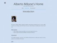 albertomilone.com Webseite Vorschau