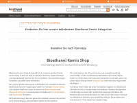 bioethanol-kamin-shop.de Webseite Vorschau