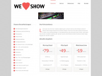 we-love-show.de Webseite Vorschau
