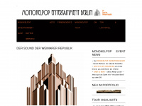 monokelpop-entertainment.com Webseite Vorschau