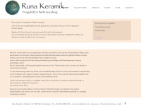 runa-keramik.de Webseite Vorschau