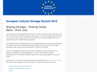 european-cultural-heritage-summit.eu Webseite Vorschau