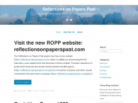 reflectionsonpaperspast.wordpress.com Webseite Vorschau