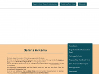 safaris-in-kenia.de Webseite Vorschau