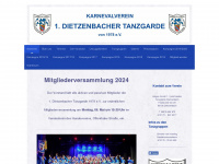 tanzgarde-dietzenbach.de Webseite Vorschau