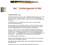cocker-spaniel-in-not.de Webseite Vorschau