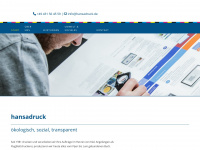 hansadruck.de Webseite Vorschau