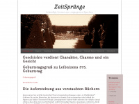 zeitsprünge.info Webseite Vorschau