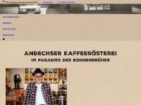 andechser-kaffeeroesterei.de Webseite Vorschau