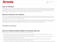 aronia.ch Webseite Vorschau