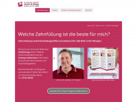 zahnfuellung-zahnarzt-vs.de Webseite Vorschau