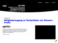 sayhello.ch Webseite Vorschau