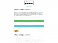 arabicspeechcorpus.com Webseite Vorschau