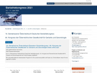 geriatriekongress.univie.ac.at Webseite Vorschau