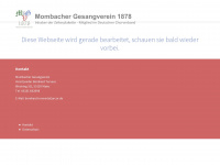 mombachergesangverein-1878.de Webseite Vorschau
