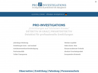 pro-investigations.at Webseite Vorschau