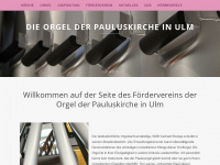orgel-pauluskirche-ulm.de Webseite Vorschau